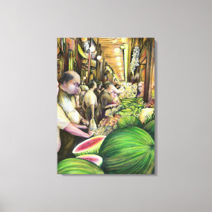 Viele Männer Viele Melonen Budapest Ungarn Leinwanddruck