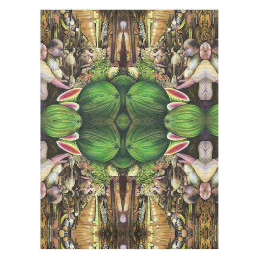 Viele Männer, viele Melonen Tischdecke (Vorderseite)