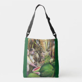 Viele Männer, viele Melonen Tragetaschen Mit Langen Trägern (Rückseite)