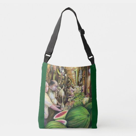 Viele Männer, viele Melonen Tragetaschen Mit Langen Trägern (Vorderseite)