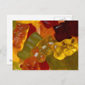 Viele mehrfarbige Gummibärchen Postkarte (Vorne/Hinten)