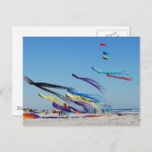Viele mehrfarbige Kites Postkarte (Vorne/Hinten)