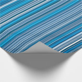 Viele mehrfarbige Streifen in blau... Geschenkpapier (Ecke)