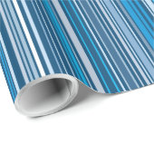 Viele mehrfarbige Streifen in blau... Geschenkpapier (Rolleneckpunkt)