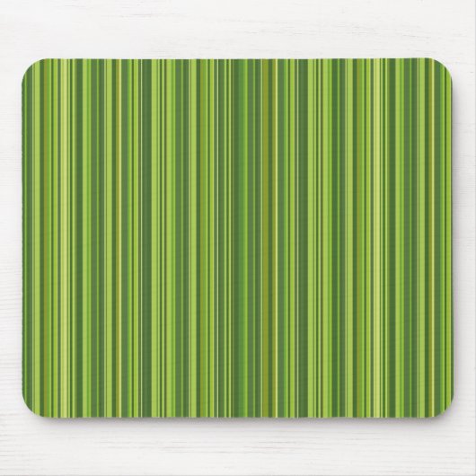 Viele mehrfarbige Streifen in Grün Mousepad (Vorne)