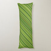 Viele mehrfarbige Streifen in Grün Seitenschläferkissen (Rückseite (Vertikal))