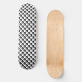 Viele Monde Schwarz-Weiß-Muster Skateboard (Vorderseite)
