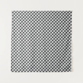 Viele Monde Schwarz-Weiß-Muster Wandteppich (Vorderseite)