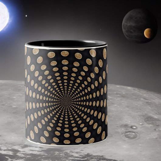 Viele Monde wirbeln Tasse oder Cup