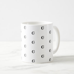 Viele Monogramme mit benutzerdefiniertem, fett ges Kaffeetasse