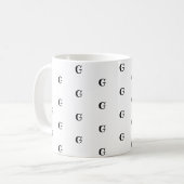 Viele Monogramme mit benutzerdefiniertem, fett ges Kaffeetasse (Vorderseite Links)