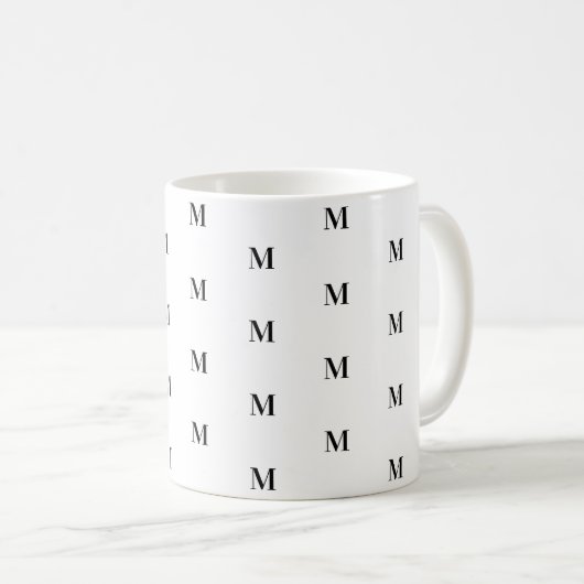Viele Monogramme mit benutzerdefinierten Buchstabe Kaffeetasse (VorderseiteRechts)