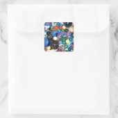 Viele Murmeltiere Quadratischer Aufkleber (Tasche)