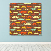 Viele Mustaches [24x24] Zoll Leinwanddruck (Insitu (Holzboden))