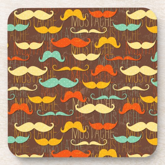 Viele Mustaches Background Untersetzer (Set von 4 (Vorderseite)