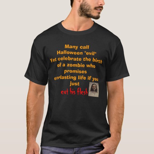 Viele nennen, Halloween "Übel " dennoch feiern den T-Shirt (Vorderseite)
