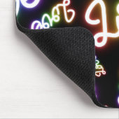 Viele Neon Signs der Liebe Mousepad (Ecke)