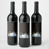 Viele nette Grüntöne mit Blumenwein Weinetikett (Flaschen)