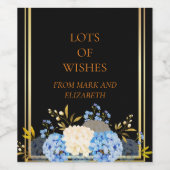 Viele nette Grüntöne mit Blumenwein Weinetikett (Einzelnes Label)