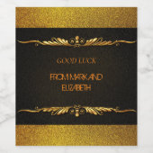 Viele nette Wünsche Weinetikett (Einzelnes Label)