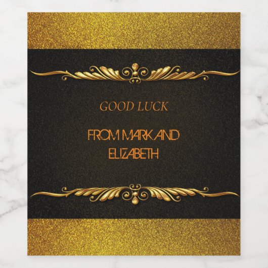 Viele nette Wünsche Weinetikett (Einzelnes Label)