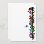 viele niedliche Einladung (Vorne/Hinten)