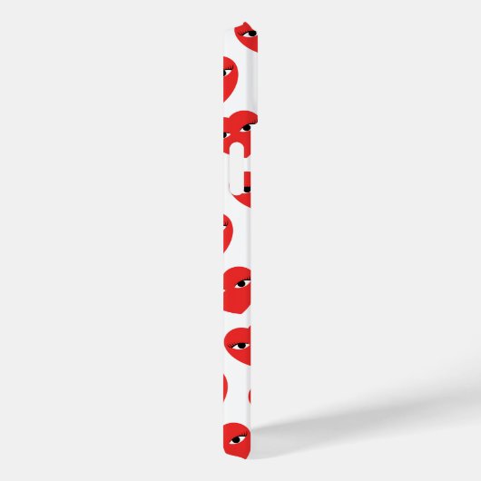 Viele Niedliche rote Herzen mit Augen auf weiß Case-Mate iPhone Hülle (Rückseite / Rechts)