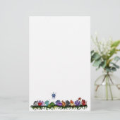 viele niedlichen Drachen Briefpapier (Stehend Vorderseite)