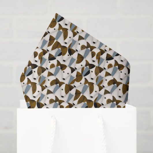 viele Parson Jack Russell Terriers Muster Seidenpapier (Geschenktüte)