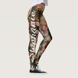 Viele Pastel Blume Chic Name Modeerscheinung Yoga Leggings
