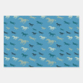 Viele Pferde Design Wrapping Paper Sheets Geschenkpapier Set (Vorderseite 3)