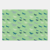 Viele Pferde Design Wrapping Paper Sheets Geschenkpapier Set (Vorderseite 2)