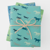 Viele Pferde Design Wrapping Paper Sheets Geschenkpapier Set (Beispiel)