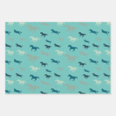 Viele Pferde Design Wrapping Paper Sheets Geschenkpapier Set (Vorderseite)