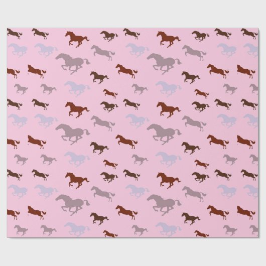 Viele Pferde Design Wrapping Papier Geschenkpapier (Flach)