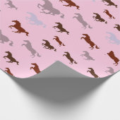 Viele Pferde Design Wrapping Papier Geschenkpapier (Ecke)