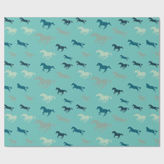 Viele Pferde Design Wrapping Papier Geschenkpapier (Flach)