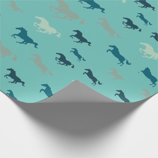 Viele Pferde Design Wrapping Papier Geschenkpapier (Ecke)