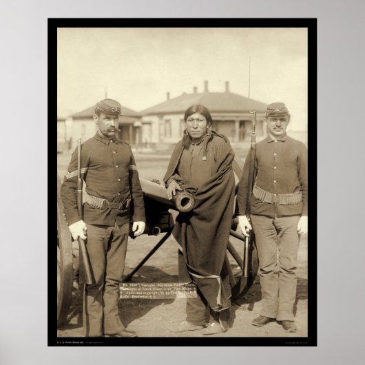 Viele Pferde Oglala Indianer SD 1891 Poster (Vorne)