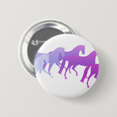 Viele Pferde (Purpur) Button (Vorne & Hinten)