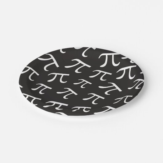 Viele Pi Symbole - Math Themed Paper Plate Pappteller (Schrägansicht)