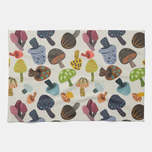 Viele Pilze Geschirrtuch (Horizontal)