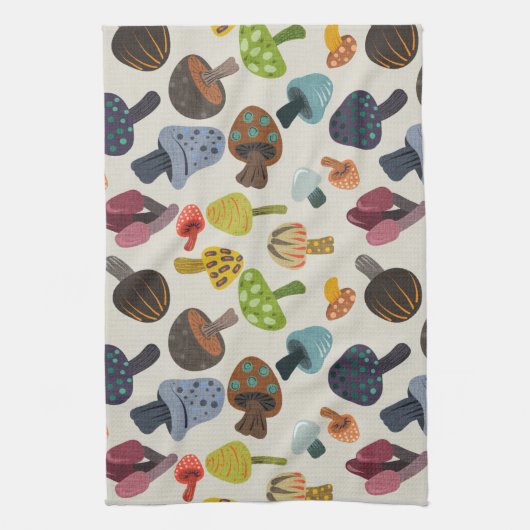 Viele Pilze Geschirrtuch (Vertikal)