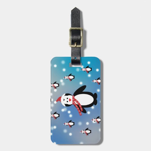 Viele Pinguine Gepäckanhänger (Vorderseite vertikal)