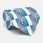 Viele Pinguine Krawatte (Gerollt)