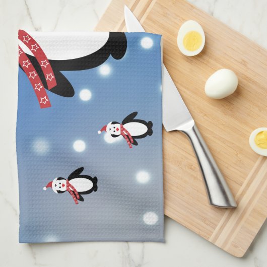 Viele Pinguine Küchentuch (Viertel Falte)