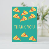 Viele Pizzaslicen - Danke Karte (Stehend Vorderseite)