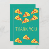 Viele Pizzaslicen - Danke Karte (Vorne/Hinten)