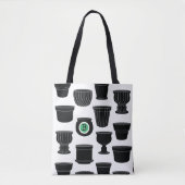 Viele Pots - All-Over-Print-Tasche, Schulterschlus Tasche (Vorderseite)
