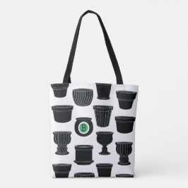 Viele Pots - All-Over-Print-Tasche, Schulterschlus Tasche